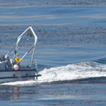 Boat in Blue Water 